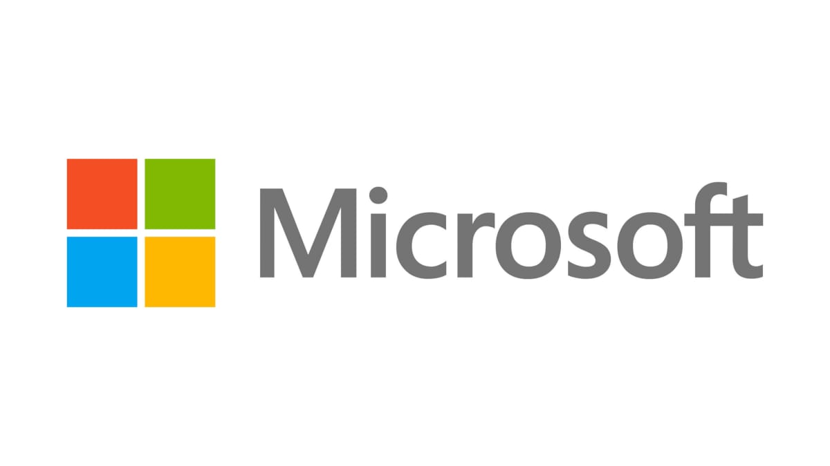 The Microsoft logo against a white background
