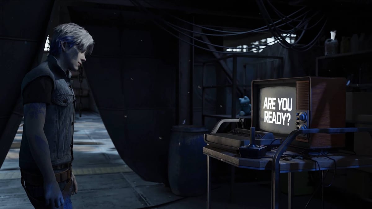 A screenshot from the trailer of Open showing the protagonist of Ready Player One