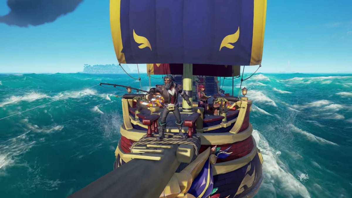 A pirate galleon in Sea of Thieves