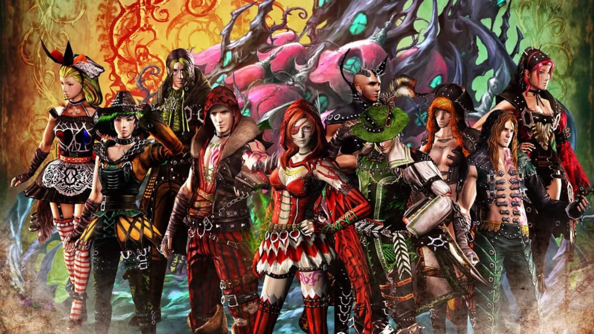 The cast of characters in Soul Sacrifice, the PS Vita game that was given away as a PS Plus Instant Collection title in 2013