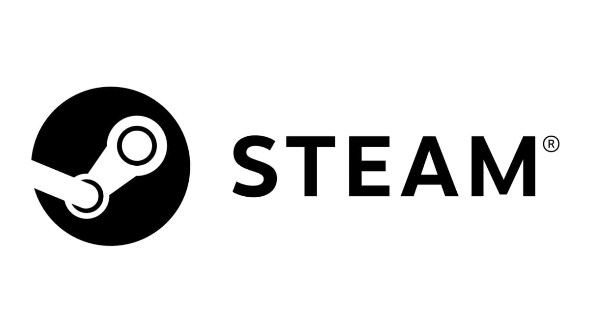The Steam logo against a white background