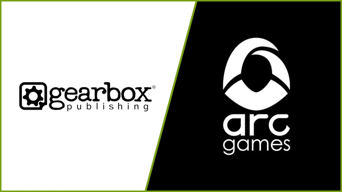 The Gearbox Publishing and Arc Games logos side by side