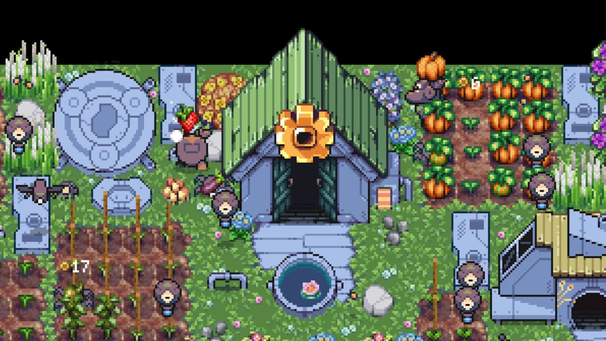 A pretty-looking house and garden in Rusty's Retirement