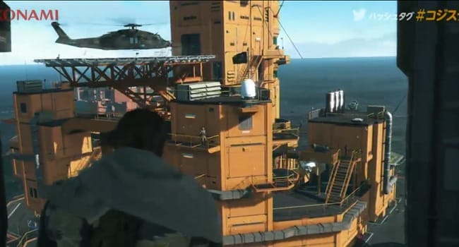 MGS5 screenshot showing an army base
