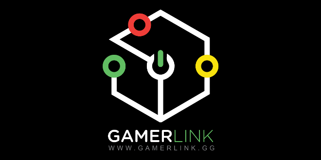 GamerLink Logo With Link Black Background