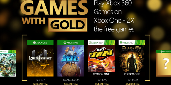 Games with Gold January 2016