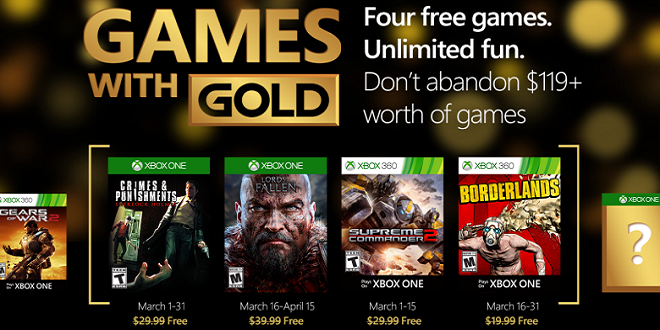 Games With Gold March 2016 Preview