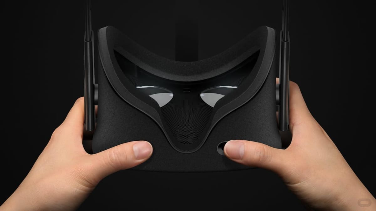 Oculus Rift Held Black Background