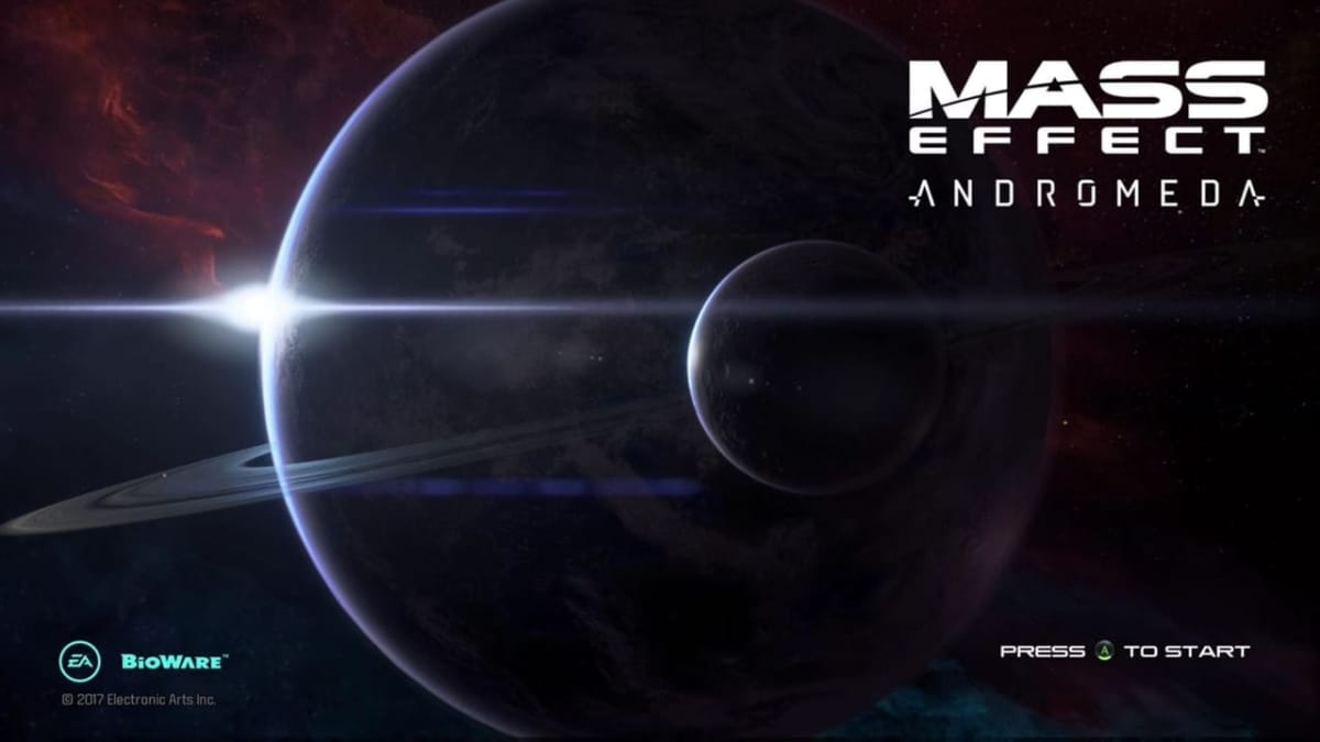 Mass Effect Andromeda Title Screen