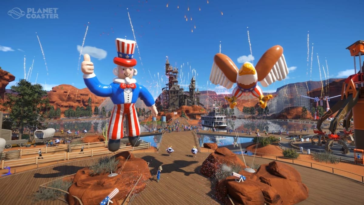 Planet Coaster Uncle Sam Eagle Fireworks