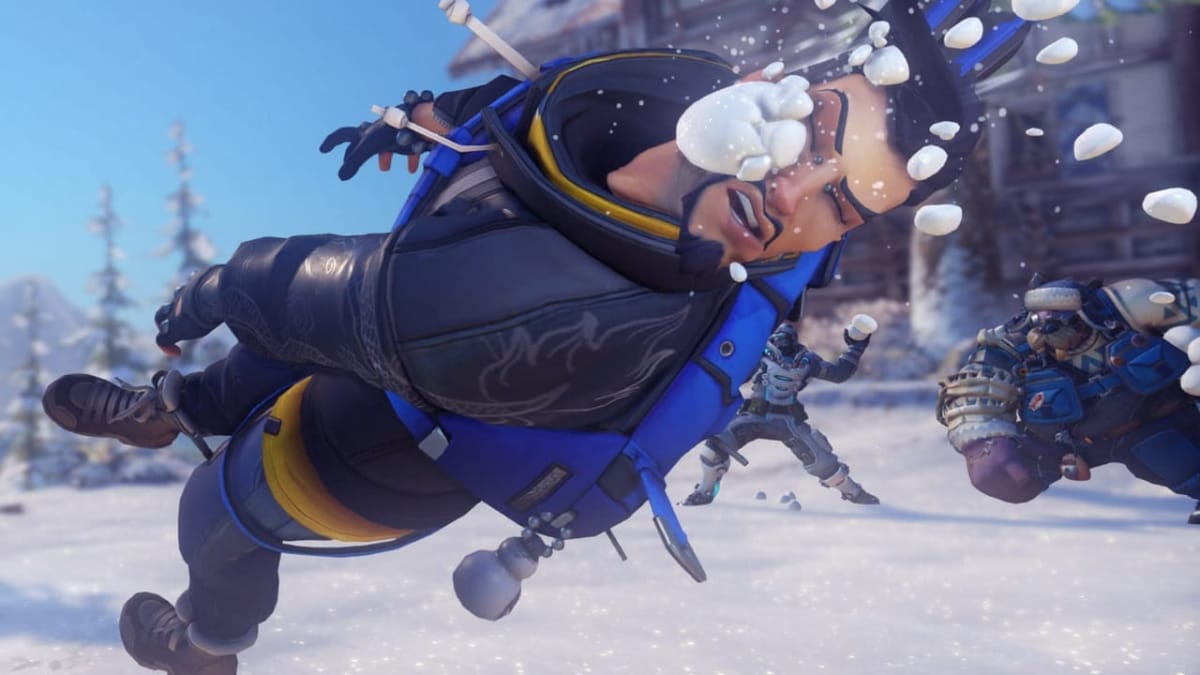 overwatch hanzo casual skin snowball face