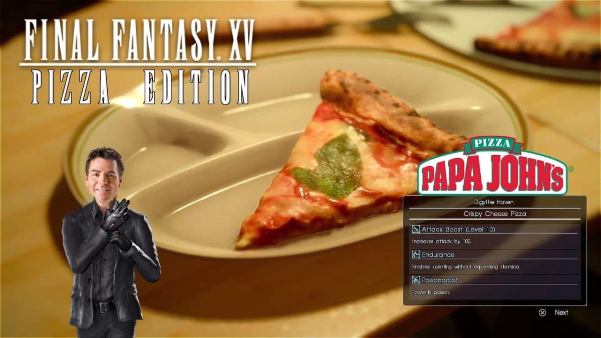 final fantasy xv pizza edition