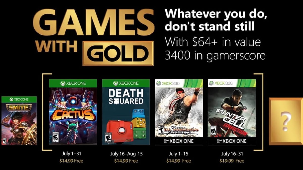 xbox games with gold july