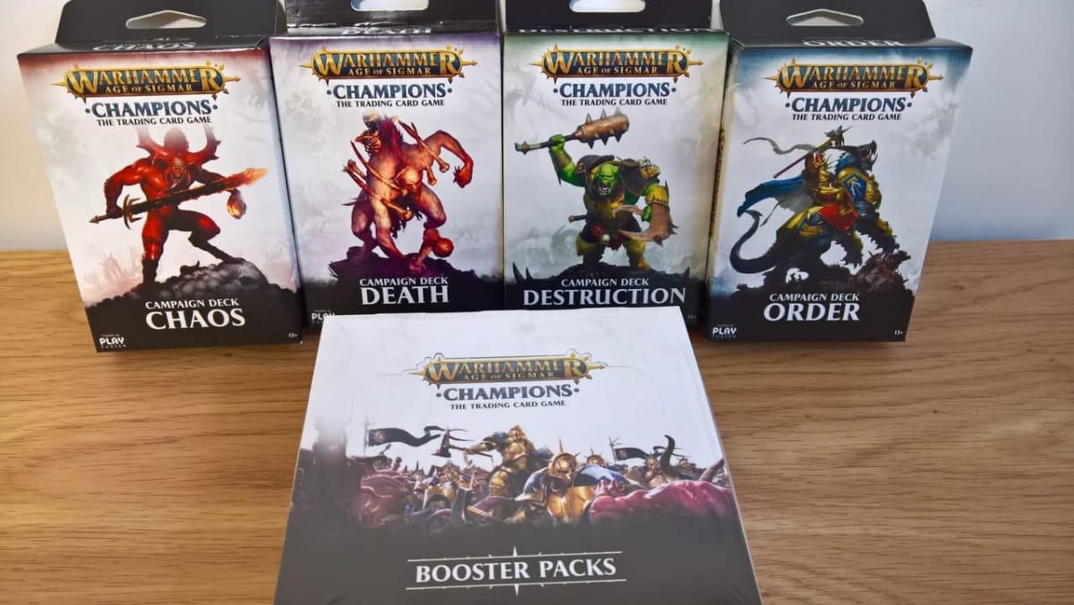 Play Fusion Warhammer Fantasy CCG Champions Booster Pack MINT 