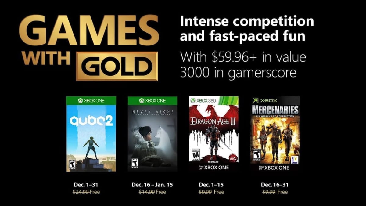 games with gold december