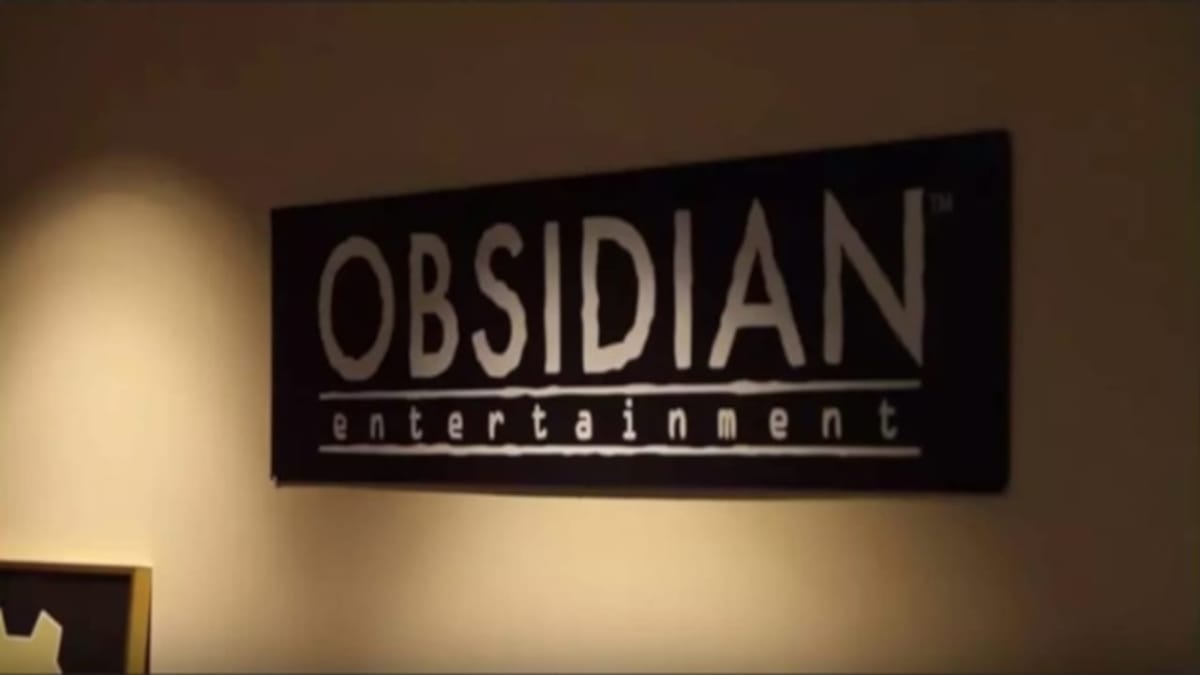 obsidian logo on wall