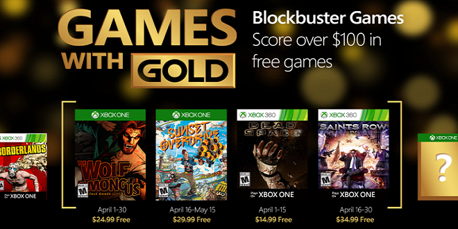 Games with Gold April 2016 Preview