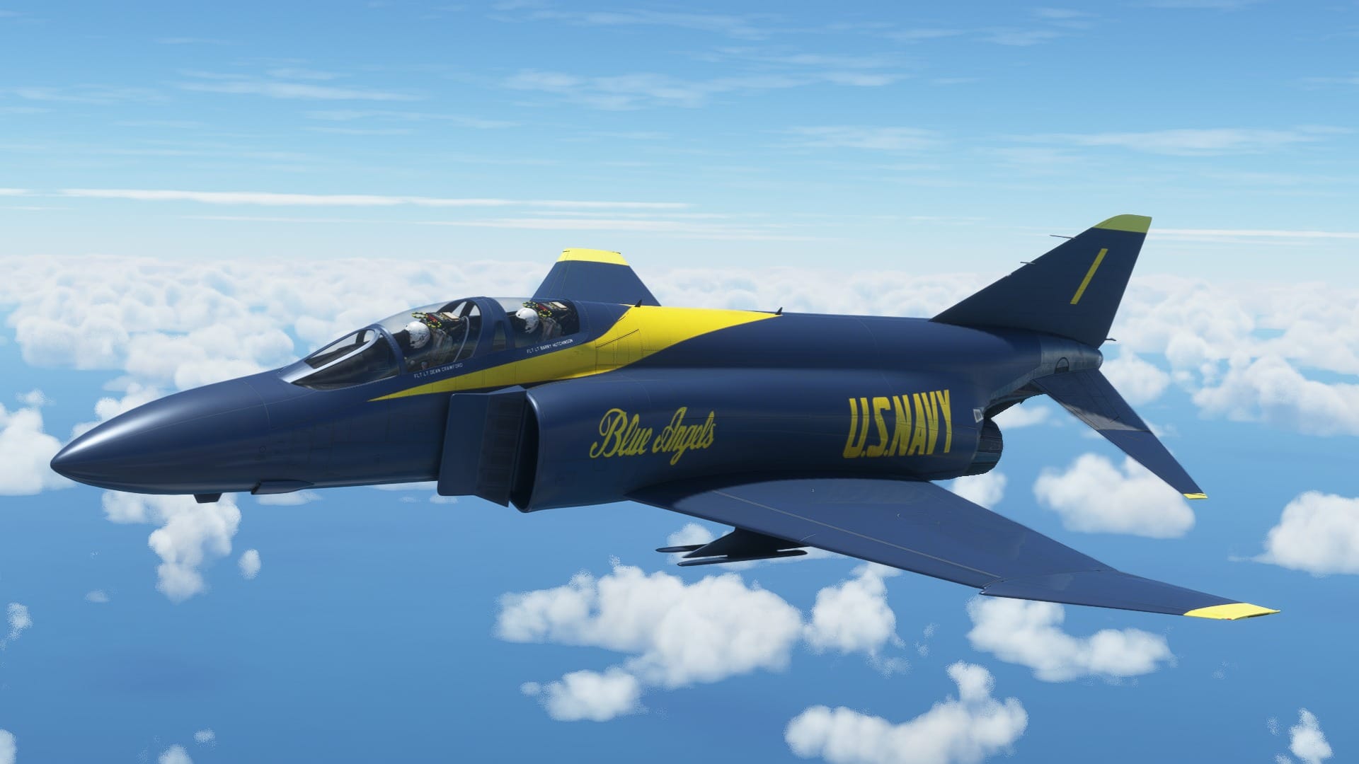 Microsoft Flight Simulator Phantom in Blue Angels Livery