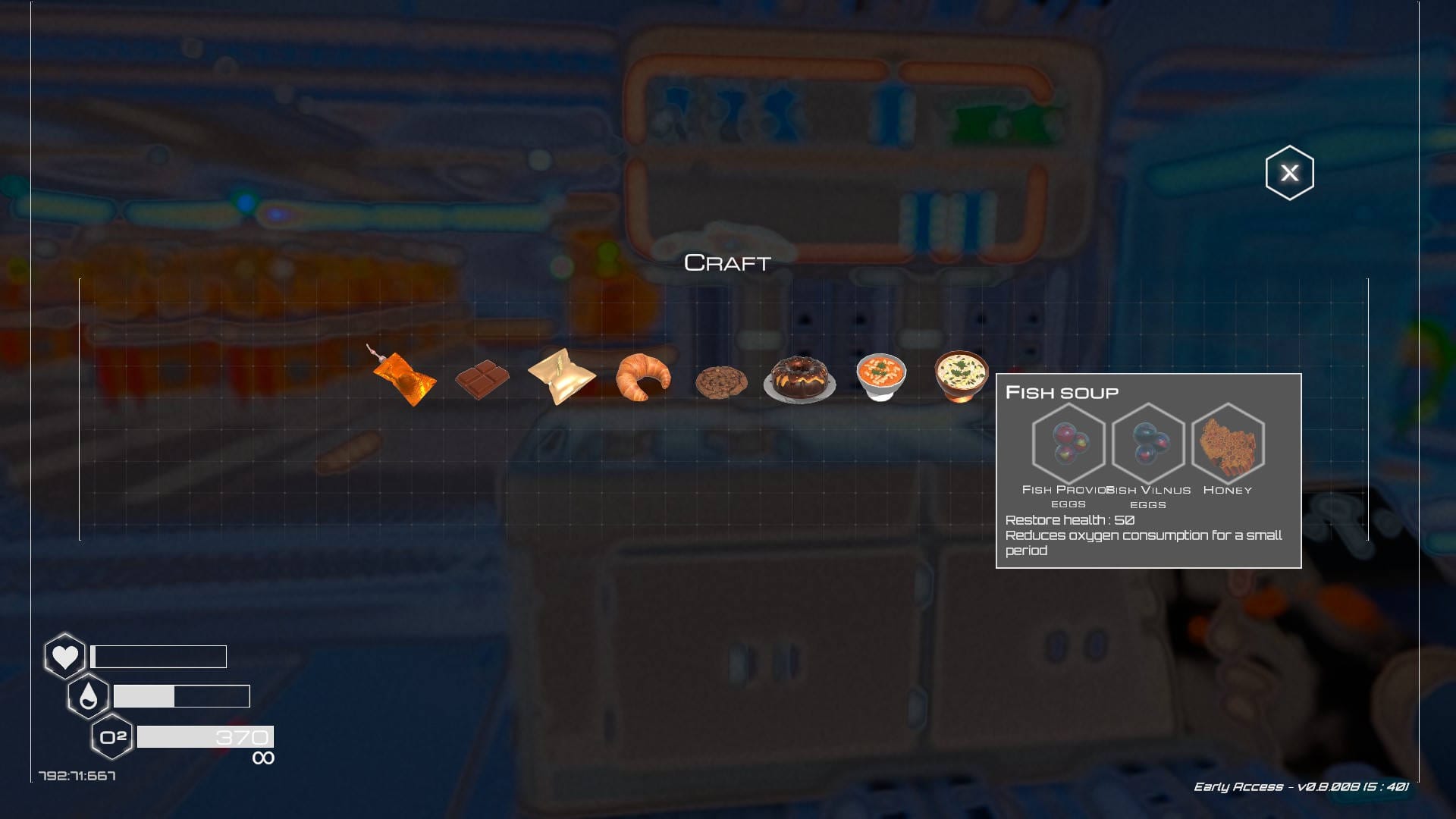 The Planet Crafter Cooking Guide - Using the Cooking Station with the Fish Soup Recipe