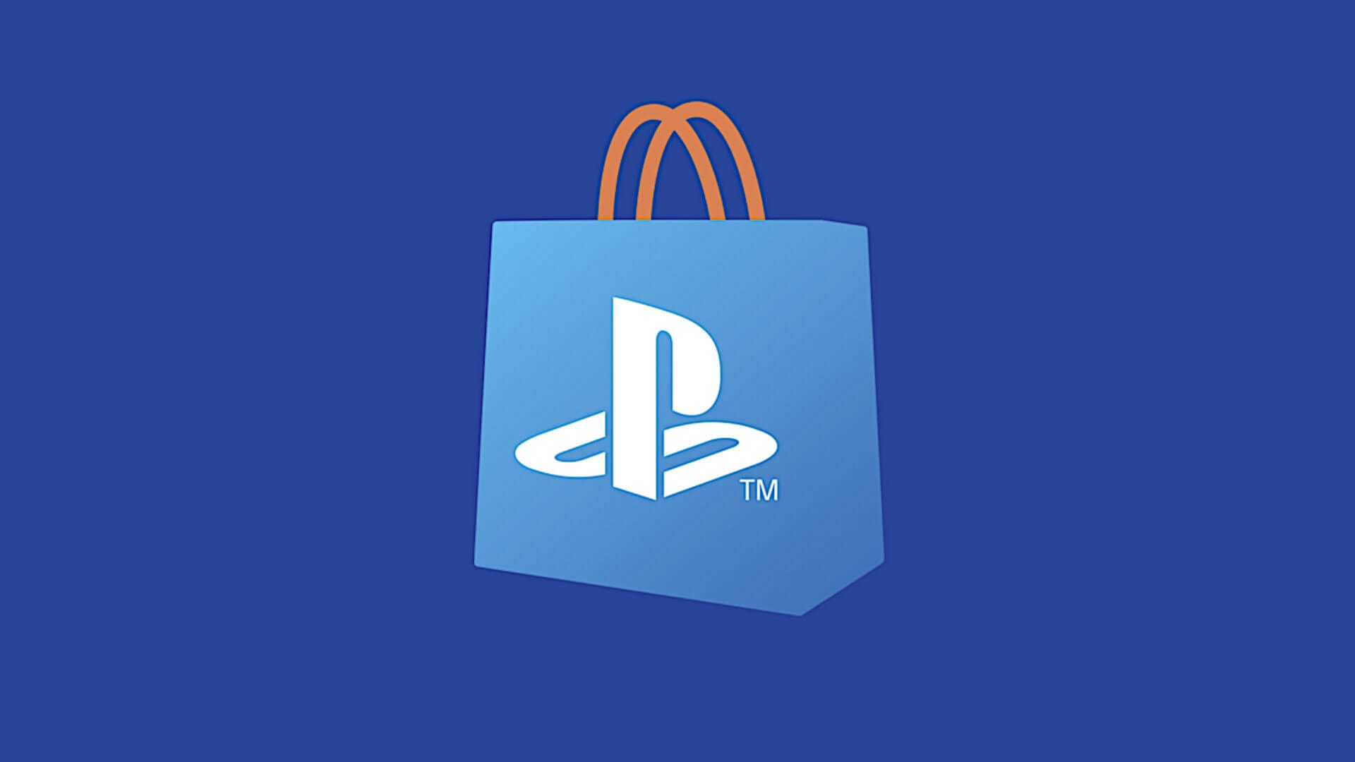 The PlayStation Store logo against a blue background