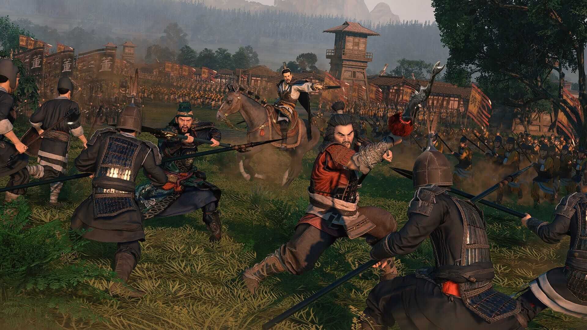 A screenshot of combat from Total War: Three Kingdoms.