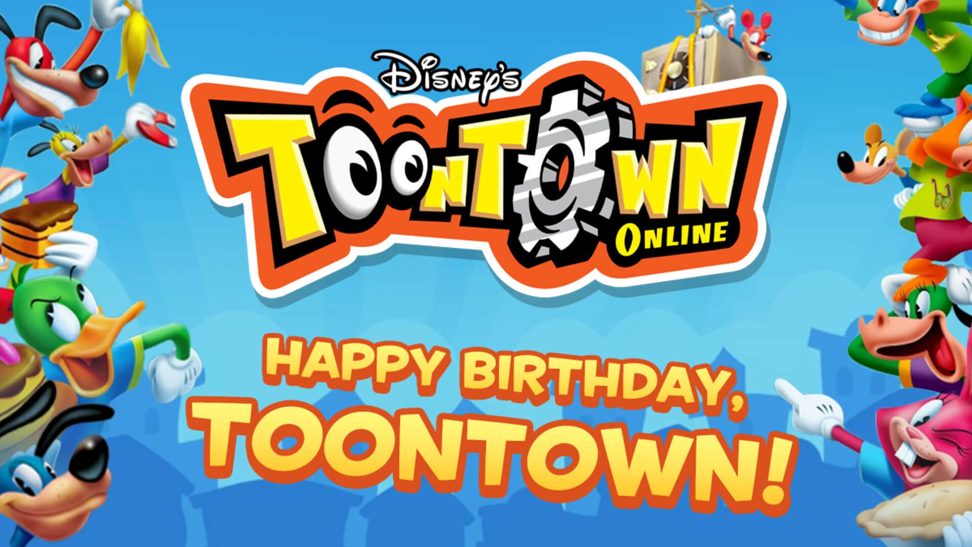 A celebration image for the 18th birthday of Toontown.