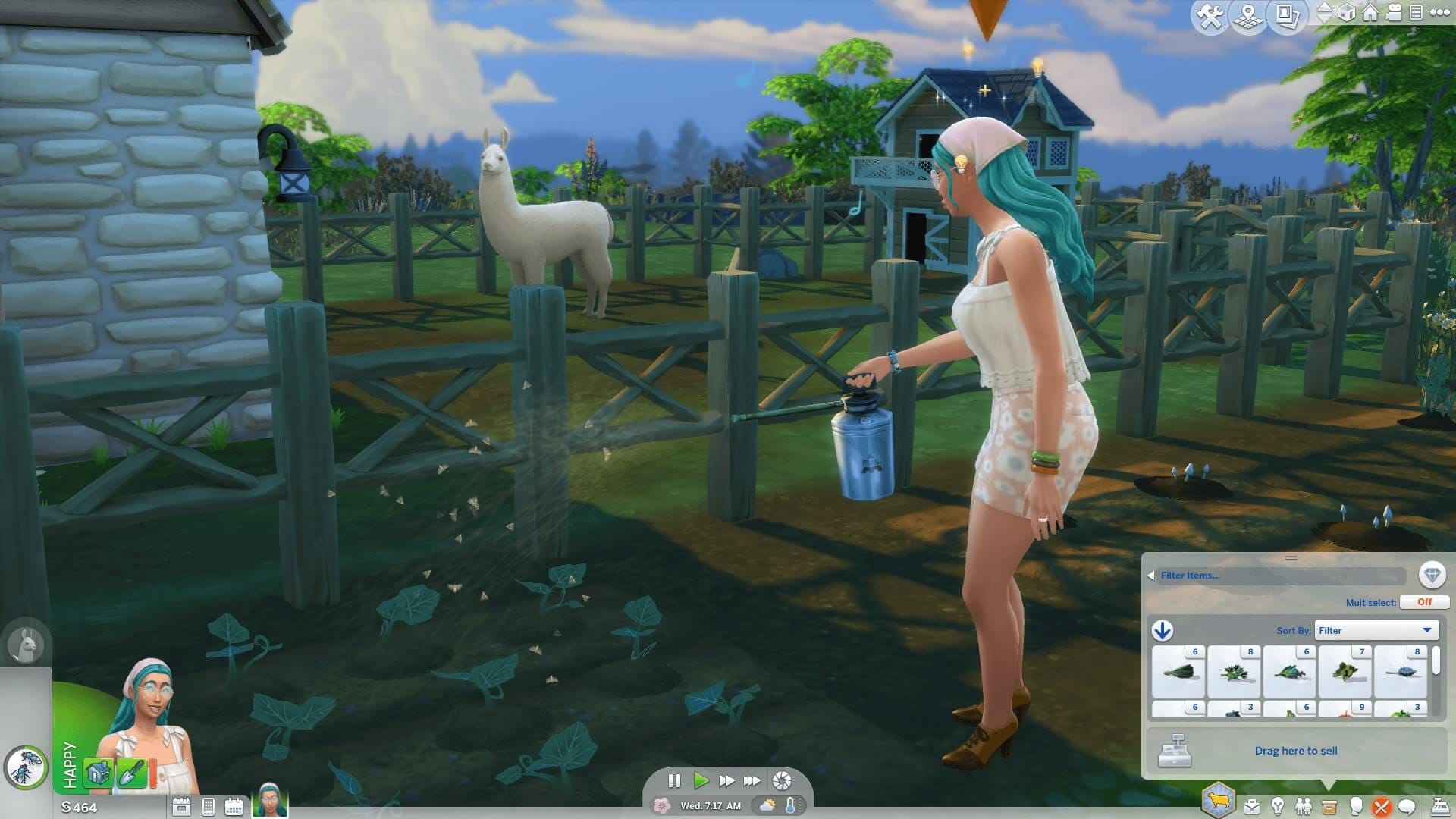 A screenshot showing farming