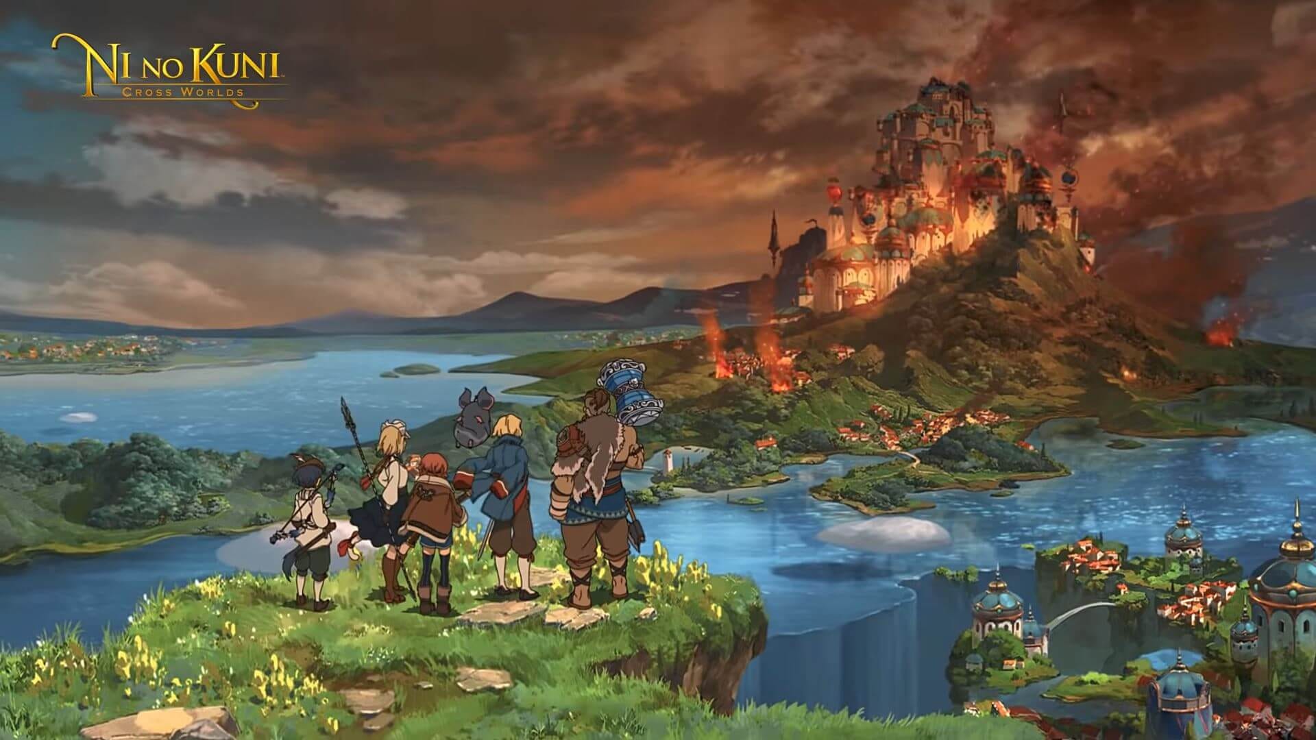 The main cast of mobile RPG Ni No Kuni: Cross Worlds