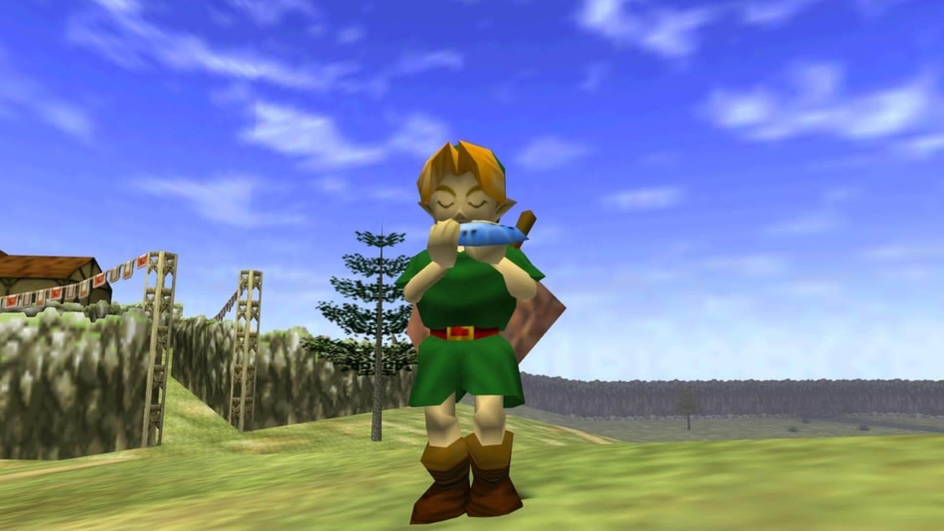 A screenshot from The Legend of Zelda: Ocarina of Time.