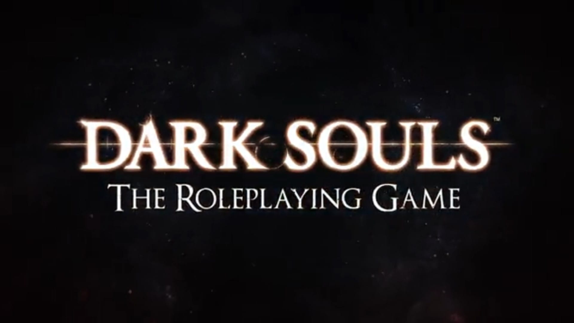 The logo for the Dark Souls tabletop RPG on a black background