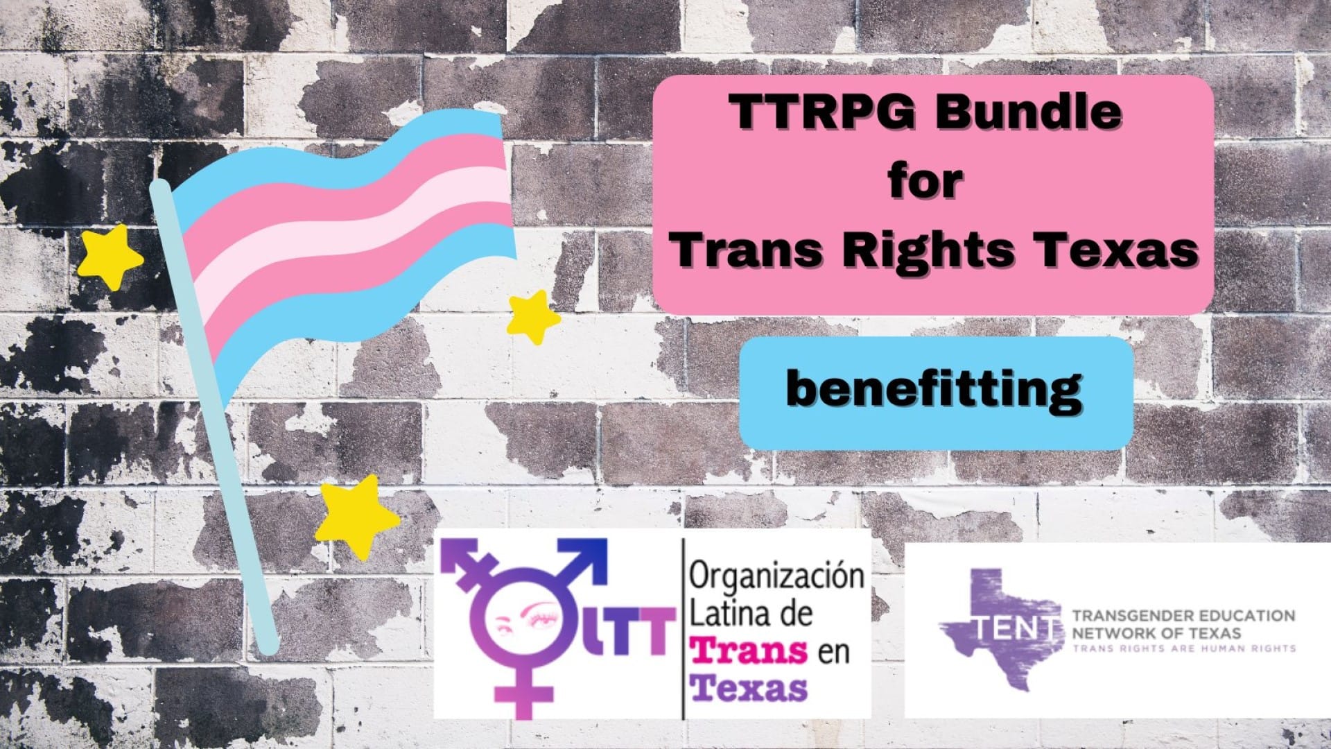 Official promotional material for the TTRPGs for Trans Rights bundle