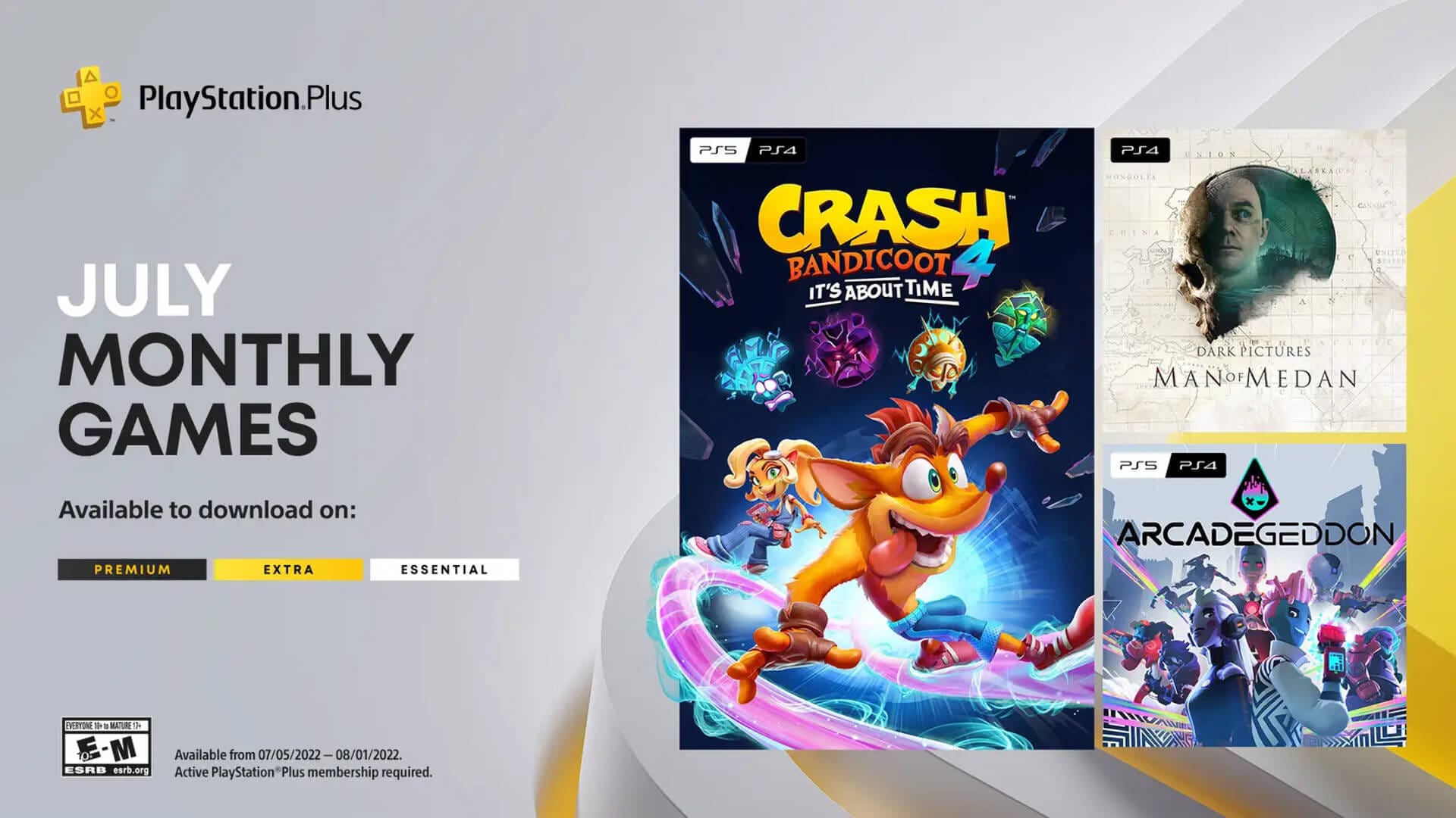 PlayStation Plus Essential July Games Crash The Party