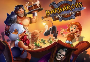 The logo and header image for Barbarous: Tavern of Emyr