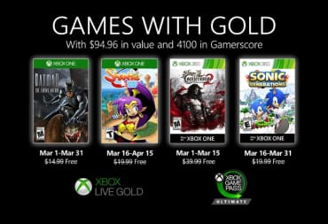 An image showing March 2020's Games With Gold