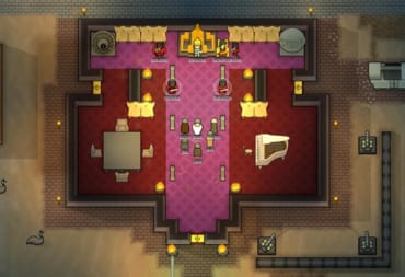 A fancy throne room, courtesy of Rimworld Royalty