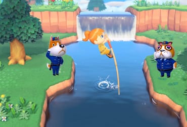 Booker and Copper watch a villager in Animal Crossing: New Horizons