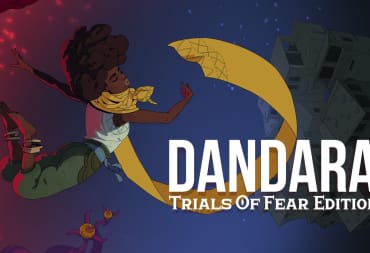 The main character floats mid-air in Dandara: Trials of Fear Edition