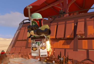 Boba Fett hovering in Lego Star Wars: The Skywalker Saga