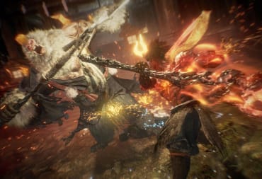 The protagonist battles a monster in Nioh 2