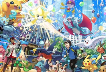 Artwork of many of the Pokémon and trainers from Pokémon Go