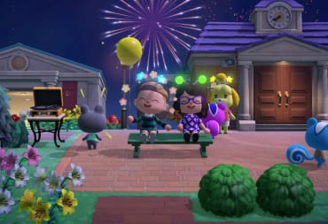 A fireworks show in Animal Crossing: New Horizons