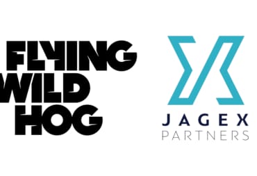 The Flying Wild Hog and Jagex Partners logos