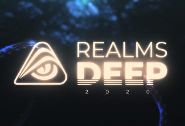The logo for Realms Deep