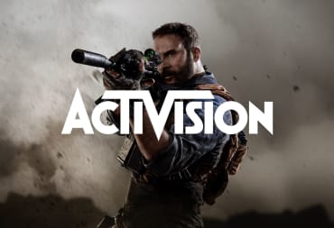 Artwork of Activision's logo over Call of Duty: Modern Warfare