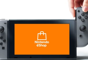 A Nintendo Switch showing the Nintendo eShop logo