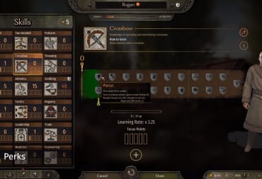 The perks screen in Mount & Blade II: Bannerlord