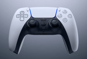 A frontal shot of the PS5 DualSense controller