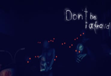 Don't Be Afraid logo with creatures peering through the darkness 