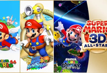 Super Mario 3D All Stars featuring three classic Mario games 