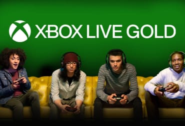 Four people playing Xbox, representing Xbox Live Gold